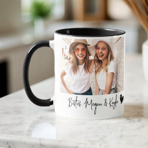 Minimalist Modern Chic Best Friends BFF Photo Mug