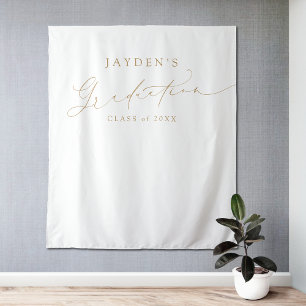 Minimalist Modern Chic Script Graduation Party Tapestry