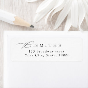 Minimalist Modern Chic Script Return Address