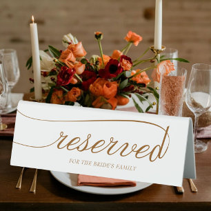 Minimalist Modern Chic Script Wedding Reserved 