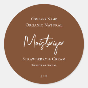 Minimalist Modern Chic Stylish Brown Product Label