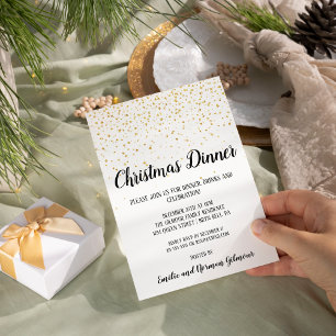 Minimalist Modern Christmas Dinner Gold
