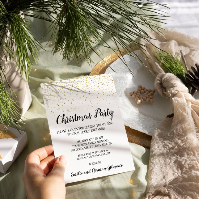 Minimalist Modern Christmas Party Gold  (Creator Uploaded)