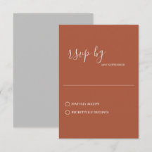 Minimalist Modern Classic Fall RSVP Card