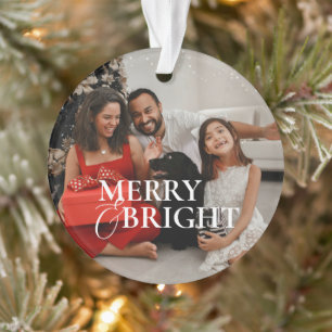 Minimalist Modern Classic Family Photo Ornament
