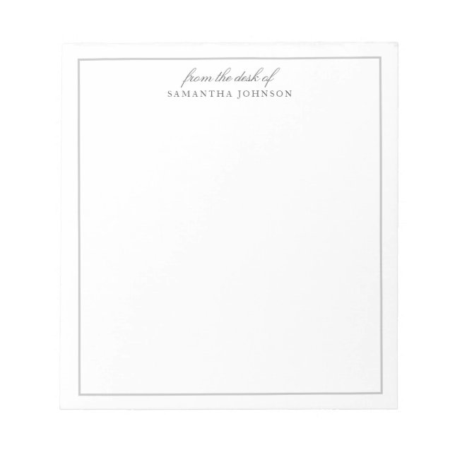 Minimalist Modern Classic From The Desk Of Notepad (Front)