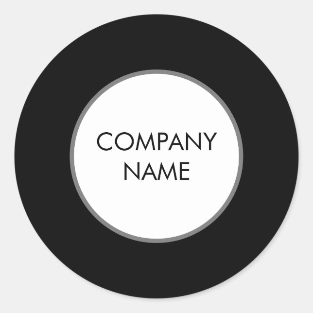 Minimalist Modern Classic Round Sticker (Front)