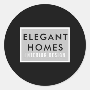 Minimalist Modern Classic Round Sticker