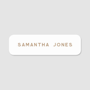 Minimalist Modern Clean Simple Name Tag