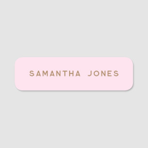 Minimalist Modern Clean Simple Name Tag
