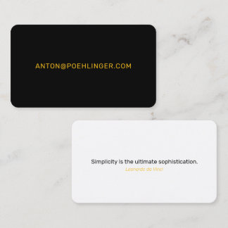 Minimalist Modern Clean Two Line Typographic Business Card