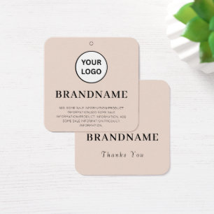 Minimalist Modern Clothing Hang Tag