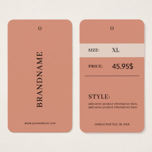 Minimalist Modern Clothing Price Tag
