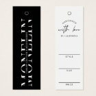 Minimalist Modern Clothing Price Tag Black & White