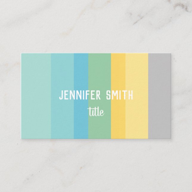minimalist modern colour block custom business card (Front)