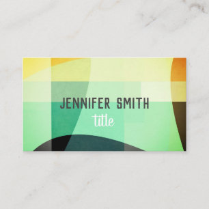 minimalist modern colour block custom business card