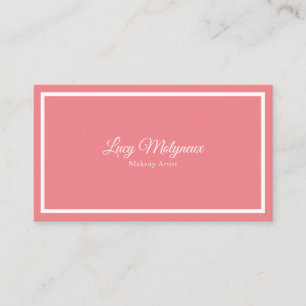 Minimalist Modern Coral and White Professional Business Card
