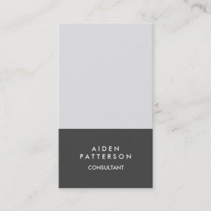 Minimalist Modern Creative Grey Plain Business Card