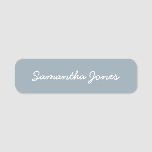 Minimalist Modern Cursive Script Name Tag