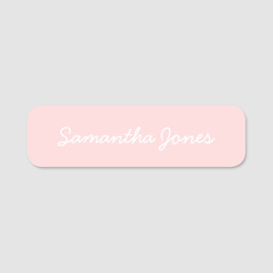 Minimalist Modern Cursive Script Name Tag