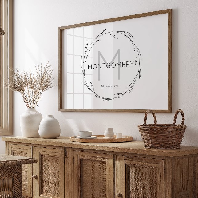 Minimalist Modern Custom Name Sign Wedding Gift (Creator Uploaded)