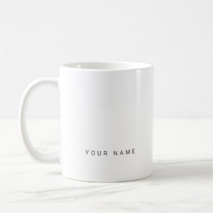 Minimalist Modern Custom Name, Text and Photo Coffee Mug