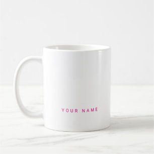 Minimalist Modern Custom Name, Text and Photo Coffee Mug