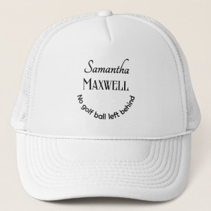 Minimalist Modern Custom Names Funny Golf Humour  Trucker Hat