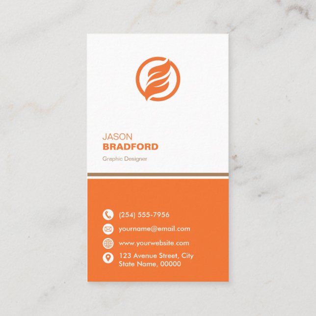 Minimalist Modern Custom Personalised Business Card (Back)