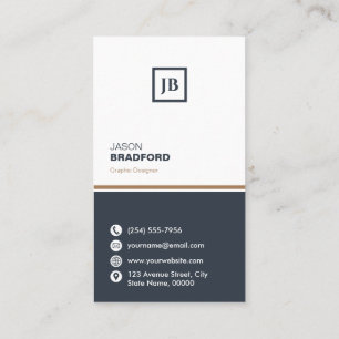 Minimalist Modern Custom Personalised Business Card