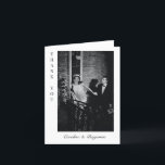 Minimalist Modern Custom Photo Wedding Folded Thank You Card<br><div class="desc">Minimalist Modern Chic Personalised Photo Wedding Folded Thank You Card</div>