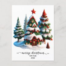 Minimalist Modern Customised Merry Christmas Card