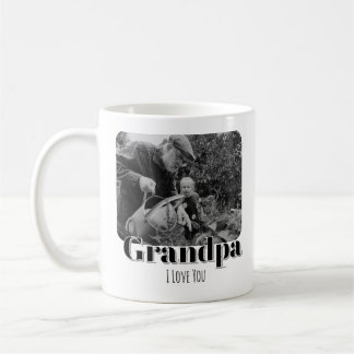 Minimalist Modern customizable Grandpa & son  Coffee Mug