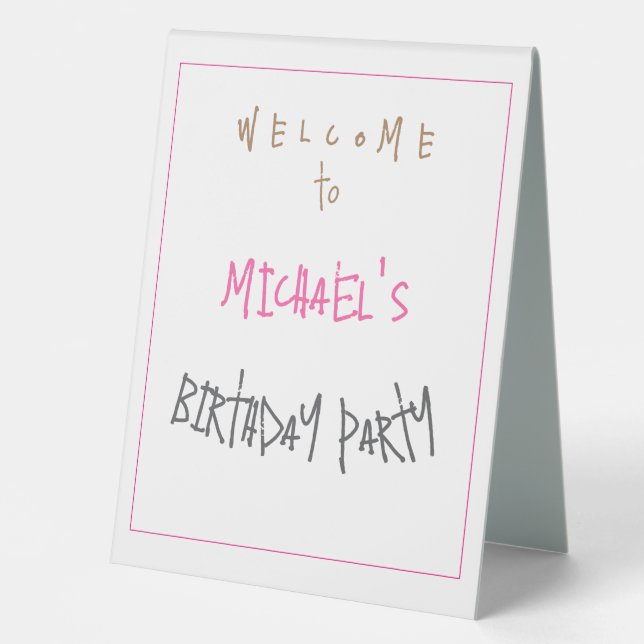 Minimalist Modern Cute Birthday Party (Front)