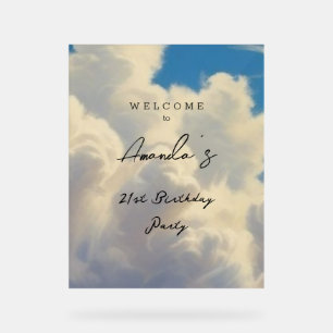 Minimalist Modern Cute Birthday Party Acrylic Sign