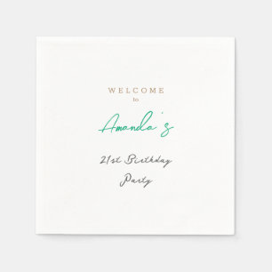 Minimalist Modern Cute Birthday Party Napkin