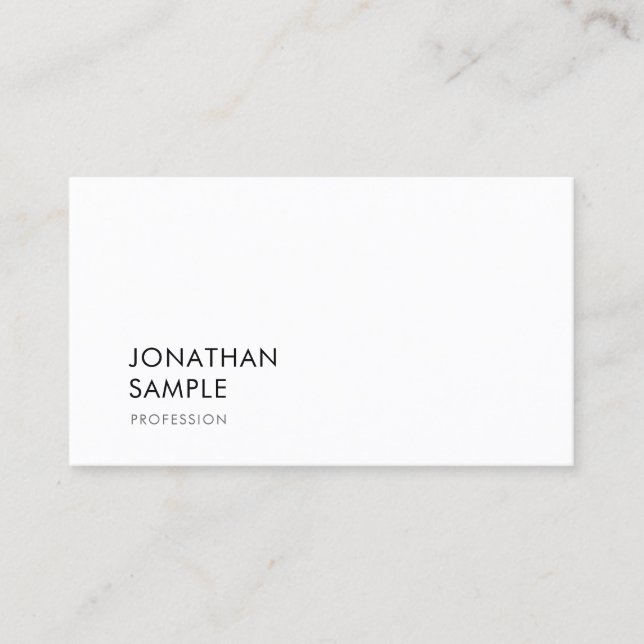 Minimalist Modern Design Elegant Simple Plain Business Card (Front)