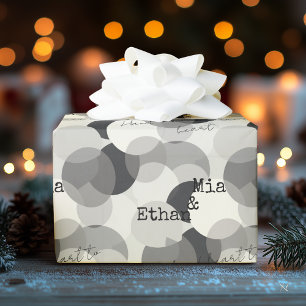Minimalist modern design with monochrome circles wrapping paper