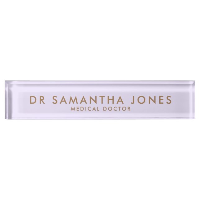 Minimalist Modern Doctor Desk Name Plate Nameplate (Front)
