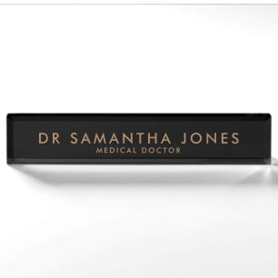 Minimalist Modern Doctor Desk Name Plate Nameplate