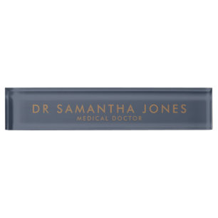 Minimalist Modern Doctor Desk Name Plate Nameplate