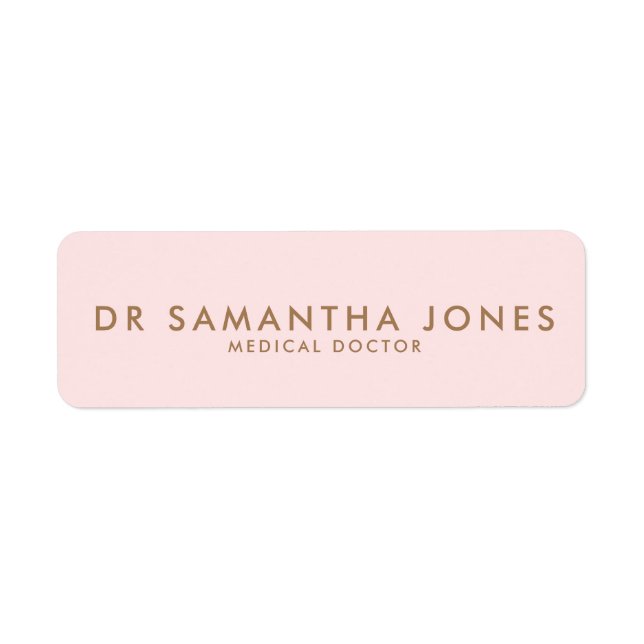 Minimalist Modern Doctor Professional Pink (Front)