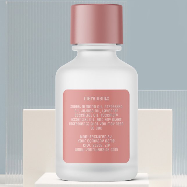 minimalist modern dusty rose ingredients label (Creator Uploaded)