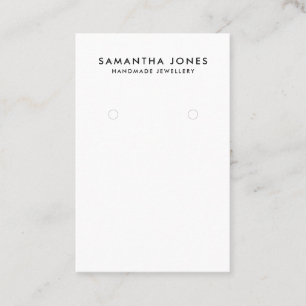 Minimalist Modern Earrings Jewellery Display Business Card
