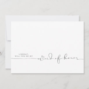 Minimalist Modern Editable Colours Maid Of Honour