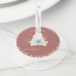 Minimalist Modern Elegance Wedding Wine Glass Tag