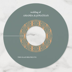 Minimalist Modern Elegance Wedding Wine Glass Tag