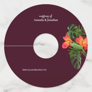 Minimalist Modern Elegance Wedding Wine Glass Tag