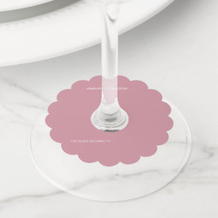 Minimalist Modern Elegance Wedding Wine Glass Tag