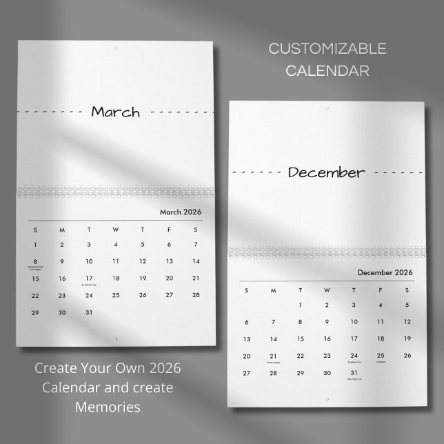 Minimalist Modern Elegant 2026 Calendar (Creator Uploaded)
